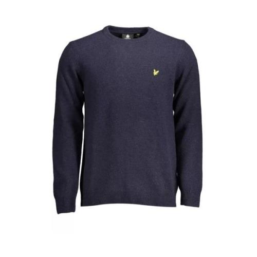 Klassieke Blauwe Wollen Trui Lyle & Scott , Blue , Heren