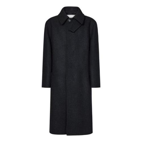 Oversized Wool Coat Grey Aw24 Jil Sander , Gray , Heren