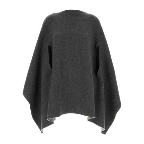 Grijze Wollen Blend Cape Jil Sander , Gray , Dames