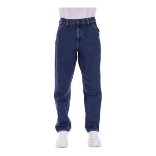 Logo Achterzak Jeans Carhartt Wip , Blue , Heren