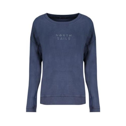 Geborstelde Katoenen Sweatshirt met Logo North Sails , Blue , Dames