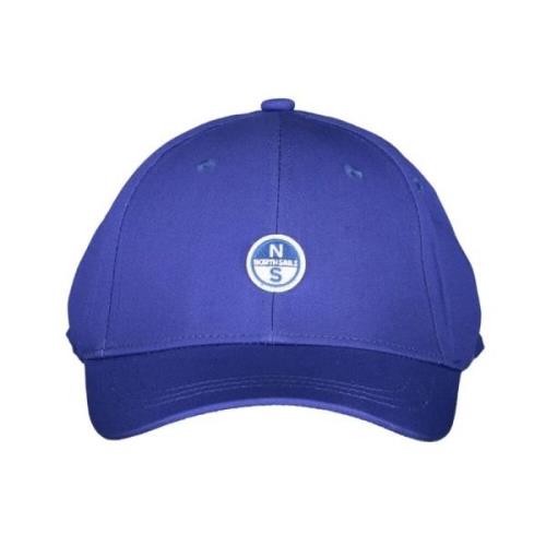 Blauwe Katoenen Zonneklep met Logo North Sails , Blue , Unisex