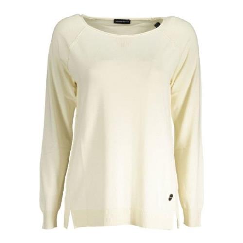 Elegante Witte Pullover met Contrastdetail North Sails , Beige , Dames