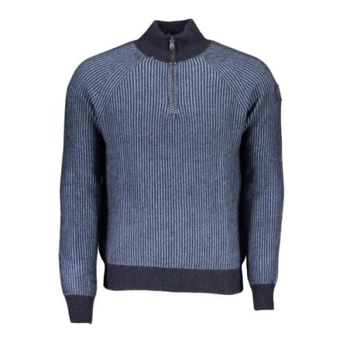 Blauwe Half-Zip Sweater met Ontwerp North Sails , Blue , Heren