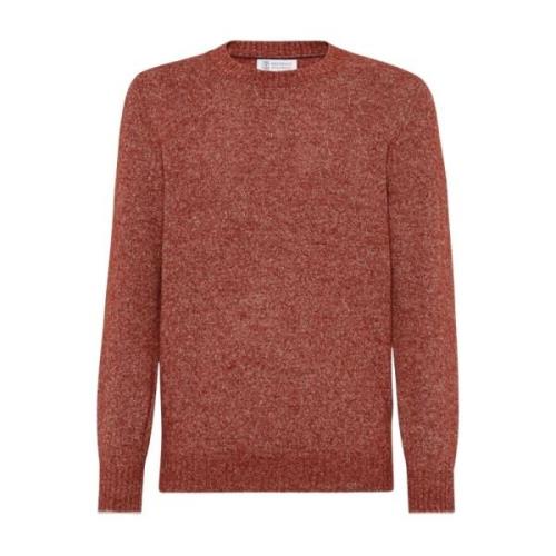 Luxe Sweaters Collectie Brunello Cucinelli , Brown , Heren