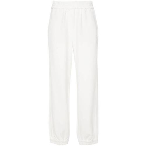 Witte Jersey Elastische Taillebroek Brunello Cucinelli , White , Dames