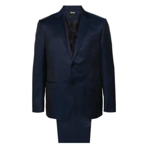 Luxe Wol Mohair Pak Ermenegildo Zegna , Blue , Heren