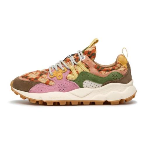 Suede and technical fabric sneakers Yamano 3 Woman Flower Mountain , M...