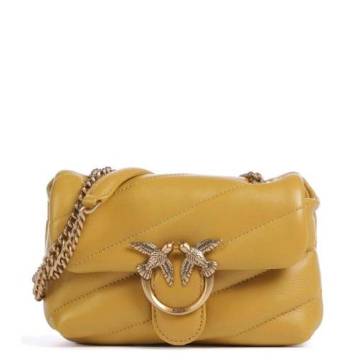 Gele Love Puff Baby Tas Pinko , Yellow , Dames