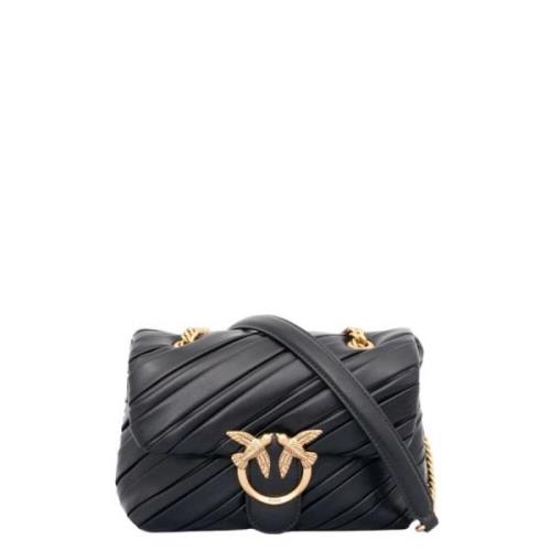 Zwarte Crossbody Tas Love Puff Mini Pinko , Black , Dames