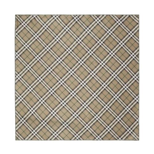 Zijden Twill Check Sjaal Burberry , Beige , Dames