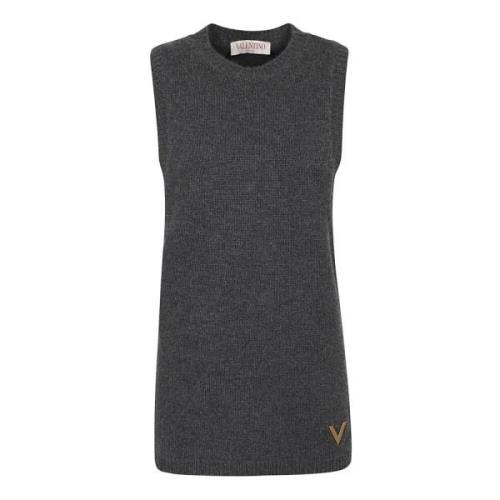 Luxe Cashmere Tank Top Valentino Garavani , Gray , Dames