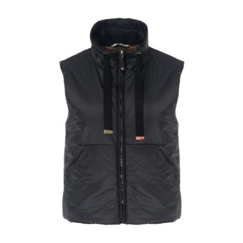 Zwarte Puffer Vest Max Mara , Black , Dames