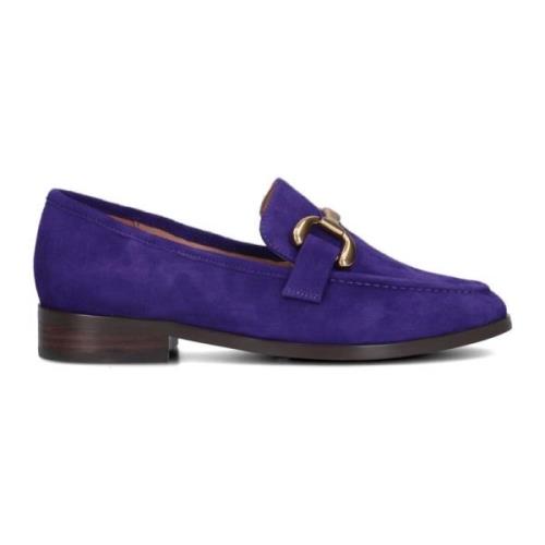 Paarse Loafer met Gouden Kettingdetail Bibi Lou , Purple , Dames