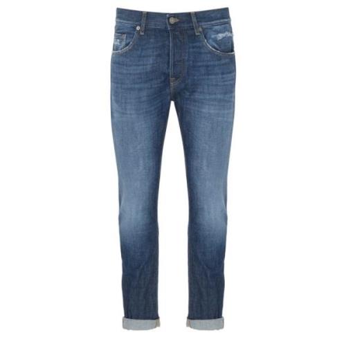 Icon Up Denim Blauw Gewassen Jeans Dondup , Blue , Heren