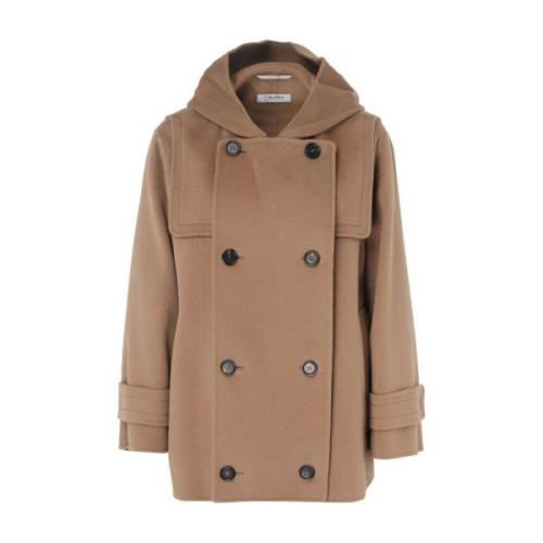 Kameelwollen Jas Max Mara , Brown , Dames