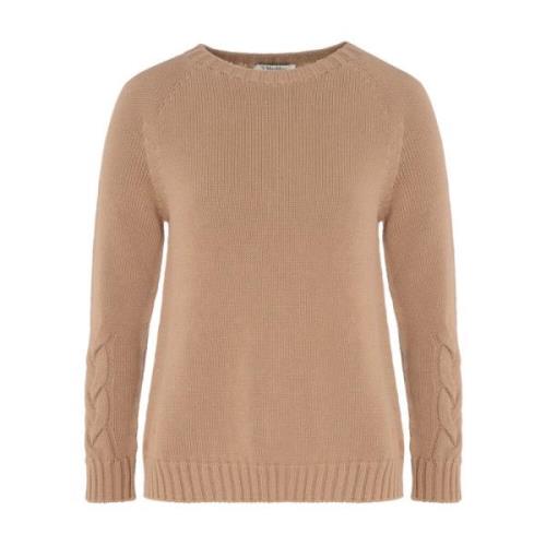 Kameel Katoenen T-shirt Harald Max Mara , Brown , Dames