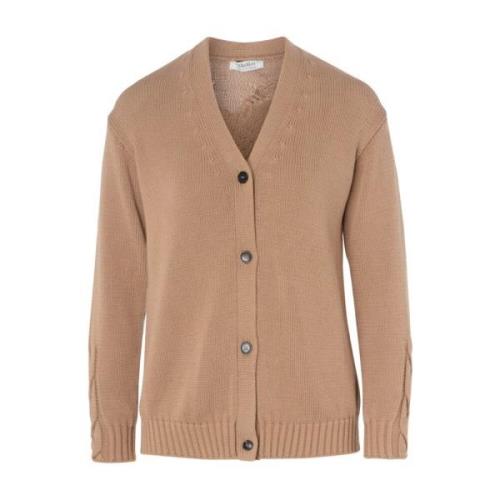 Kameel Katoenen Vest Max Mara , Brown , Dames