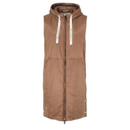 Gevoerde Camel Gilet Max Mara , Brown , Dames