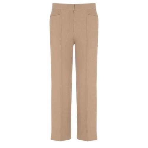 Kameel Katoenen Broek Zemira Stijl Max Mara , Brown , Dames