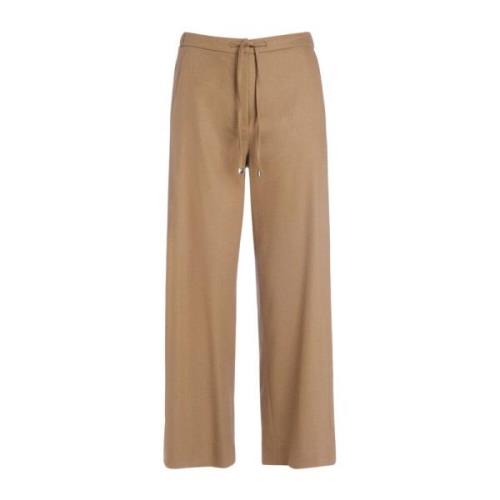 Kameelwol Rechte Pijp Broek Floria Max Mara , Brown , Dames