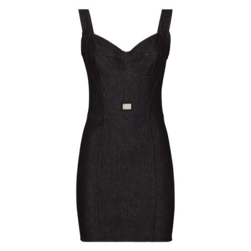 Elegante Korte Jurk met Bijpassende Variant Dolce & Gabbana , Black , ...