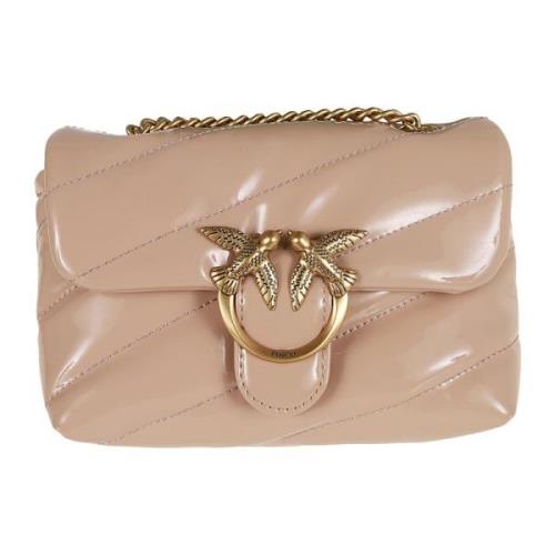 Antiek Goud Love Puff Baby Clutch Pinko , Beige , Dames