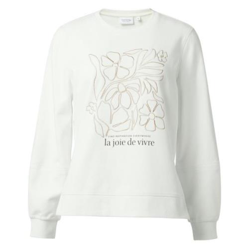 Artwork Sweatshirt Comma , White , Dames