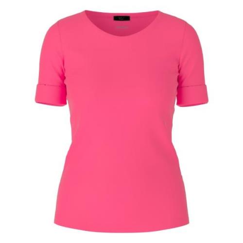 Katoenen 3/4 Mouw T-Shirt Marc Cain , Pink , Dames