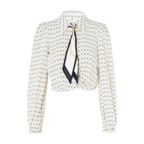 Zwarte Boter Shirt Elisabetta Franchi , Beige , Dames