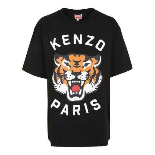 Lucky Tiger Oversize T-shirt Kenzo , Black , Dames