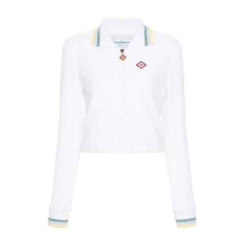 Geborduurd Logo Handdoek Sweater Casablanca , White , Dames