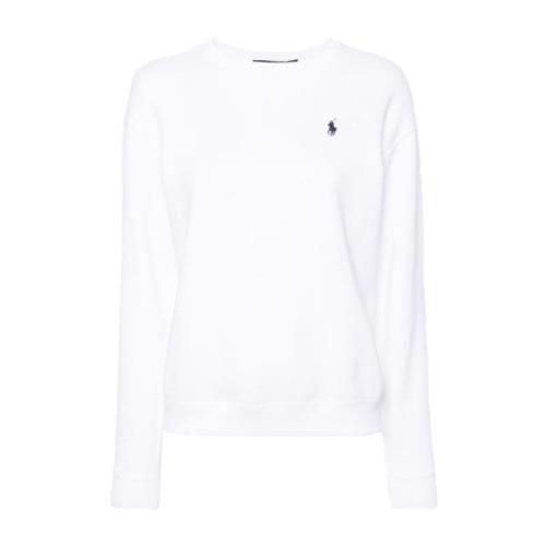 Witte Trui Ronde Hals Lange Mouw Polo Ralph Lauren , White , Dames