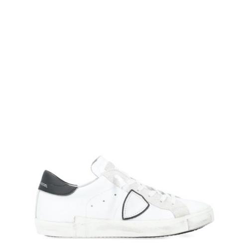 Lage Top Sneakers in Zwart Philippe Model , White , Heren