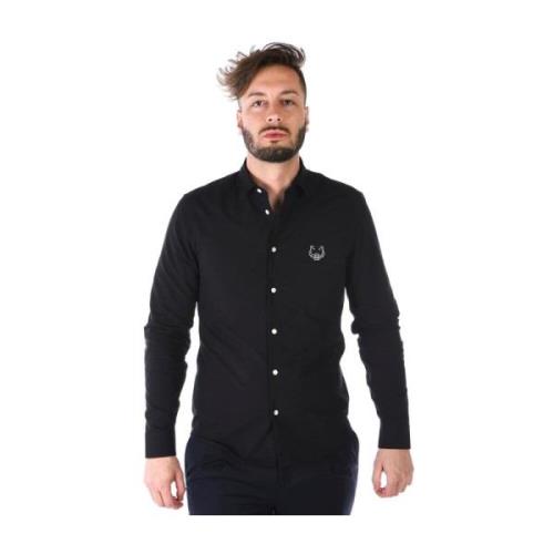 Tijgerprint Shirt Kenzo , Black , Heren