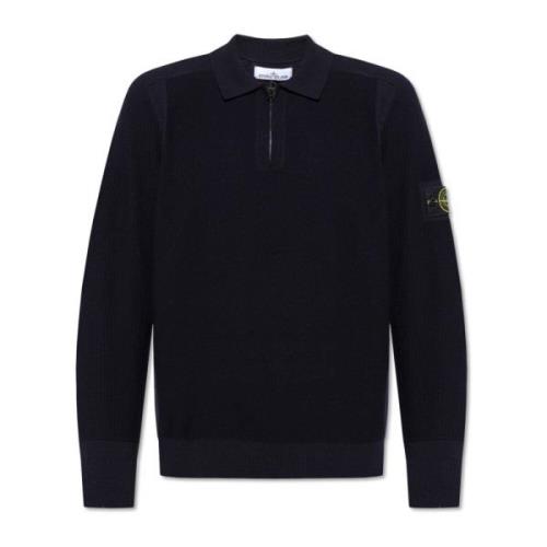 Trui met kraag Stone Island , Blue , Heren