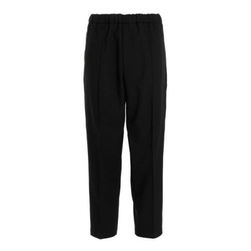 Wijde Pijp Zwarte Broek Jil Sander , Black , Heren