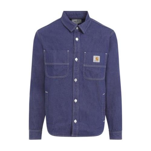 Blauwe Jas voor Mannen Aw24 Carhartt Wip , Blue , Heren