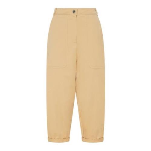 Cargo Broek in Oker Katoen Patrizia Pepe , Yellow , Dames