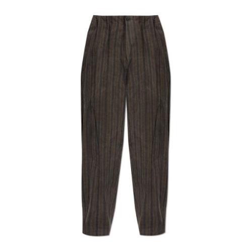 Gestreepte broek Y-3 , Brown , Heren