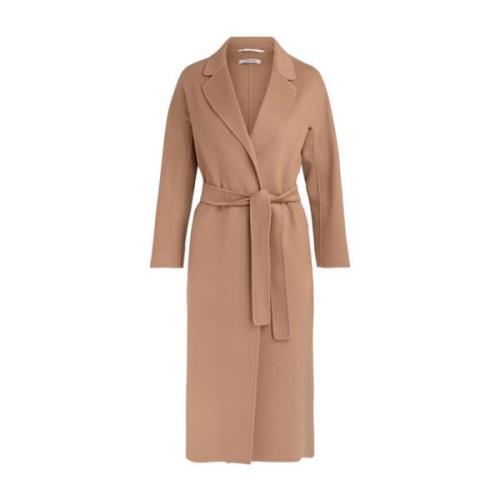 Lange Kamelenwollen Jas Esturia Max Mara , Brown , Dames