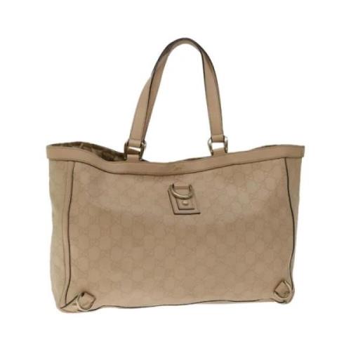 Pre-owned Canvas gucci-bags Gucci Vintage , Beige , Dames