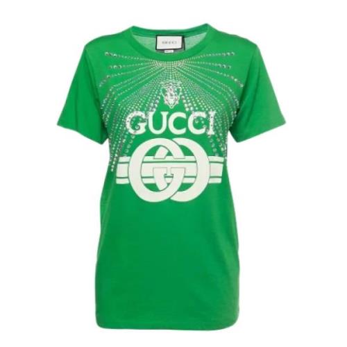 Pre-owned Cotton tops Gucci Vintage , Green , Dames