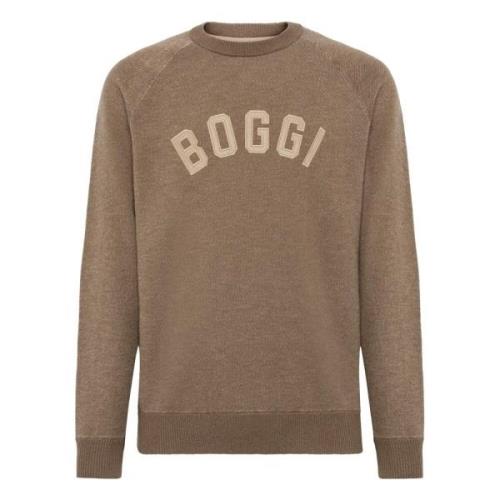 Crew Neck Jumper in een mix van katoen, wol en kasjmier Boggi Milano ,...