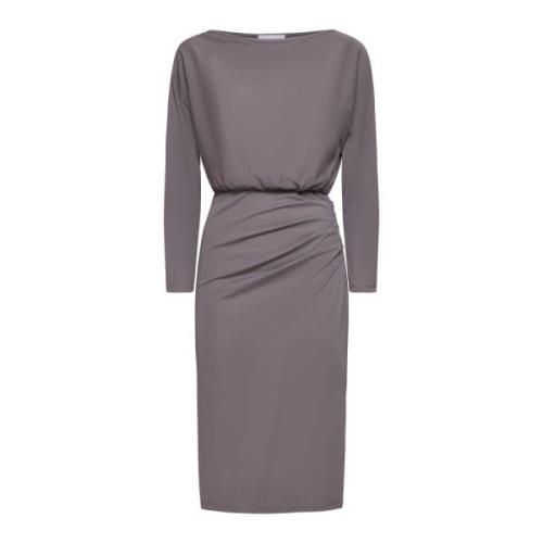 Elegant Dove Grey Dress Collection Kaos , Gray , Dames