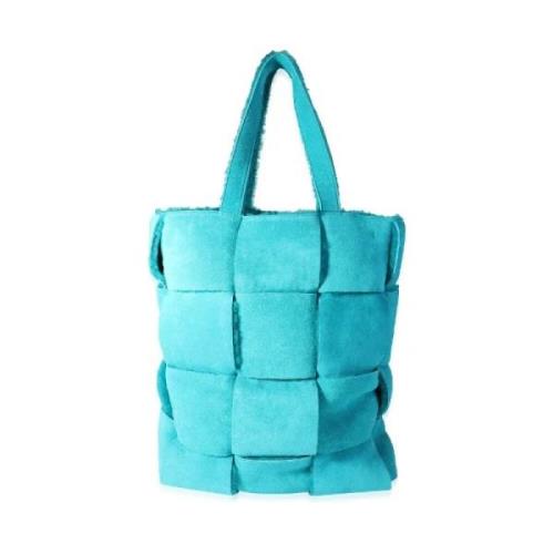 Pre-owned Suede totes Bottega Veneta Vintage , Blue , Dames