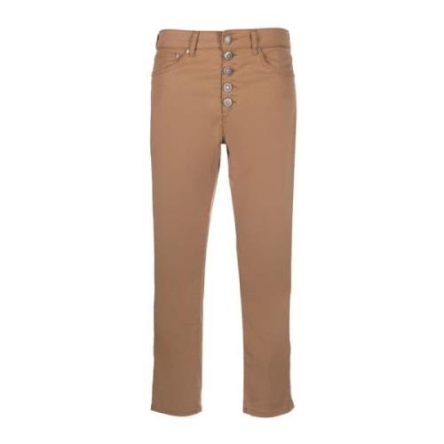 Chinos Broek Dp268B Gse068 BMS Dondup , Brown , Dames