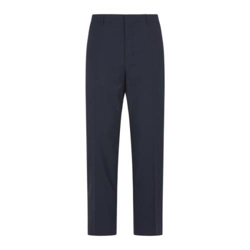 Blauwe Straight Fit Broek Ami Paris , Blue , Heren