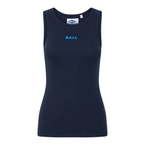 Sportieve Tanktop met Geborduurd Logo Ball , Blue , Dames