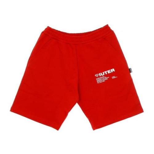 Rode Sweatshorts Lichtgewicht Elastische Taille Iuter , Red , Heren